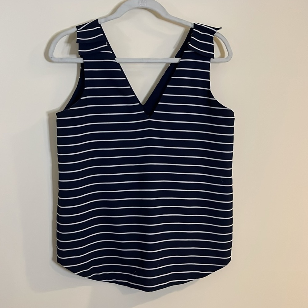 Banana republic Navy & White Stripe Top